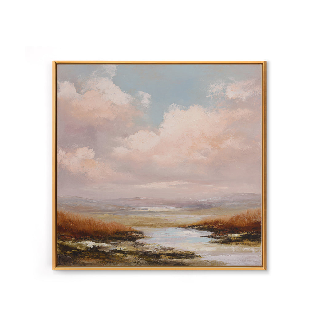 Romantic Cloudscape in Blush and Ivory Canvas Print, Guest Bedroom Art, Set of 3 Wall Art, Bedroom Decor, Fine Art, Guest, GBA-1x1-35