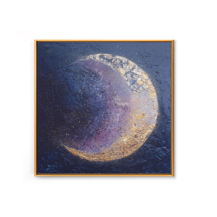 Minimal Moon and Stars Composition Framed Canvas Print, Guest Bedroom Art, Art Print, Bedroom Decor, Fine Art, Guest, GBA-1x1-40