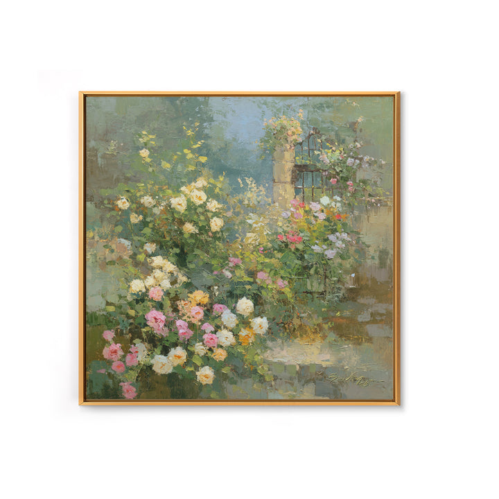 Neutral Peony Painting Framed Canvas Print, Guest Bedroom Art, Statement Artwork, Bedroom Decor, Fine Art, Guest, Wall Decor, GBA-1x1-57