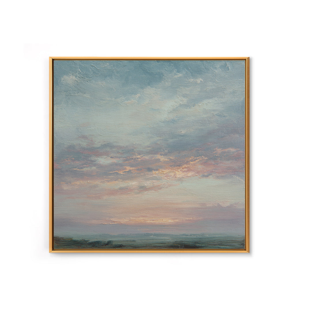 Romantic Cloudscape in Blush and Ivory Canvas Print, Guest Bedroom Art, New Home, Bedroom Decor, Fine Art, Guest, GBA-1x1-59