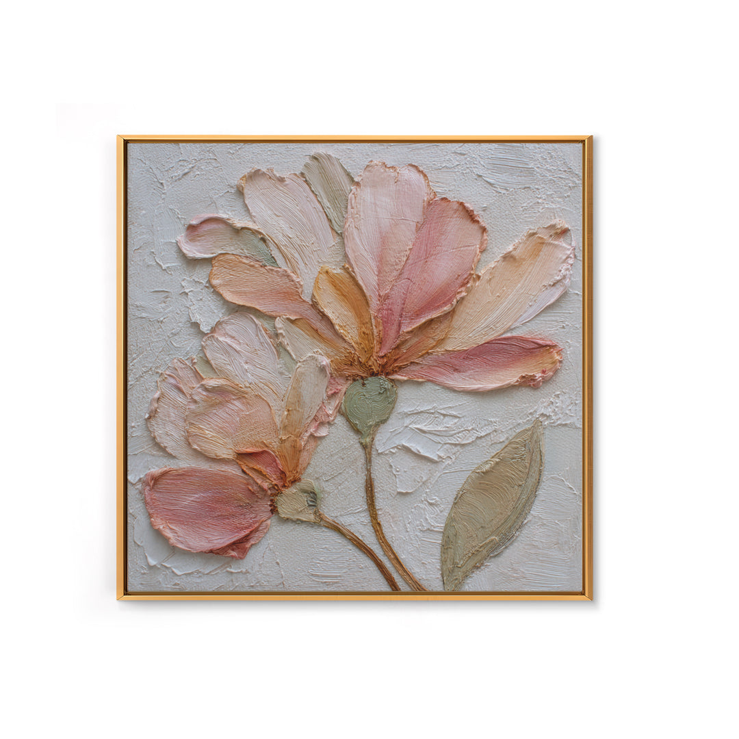 Gentle Botanical Line Drawing Trio Framed Canvas Print, Guest Bedroom Art, Bedroom Wall Art, Bedroom Decor, Watercolor Art, GBA-1x1-6