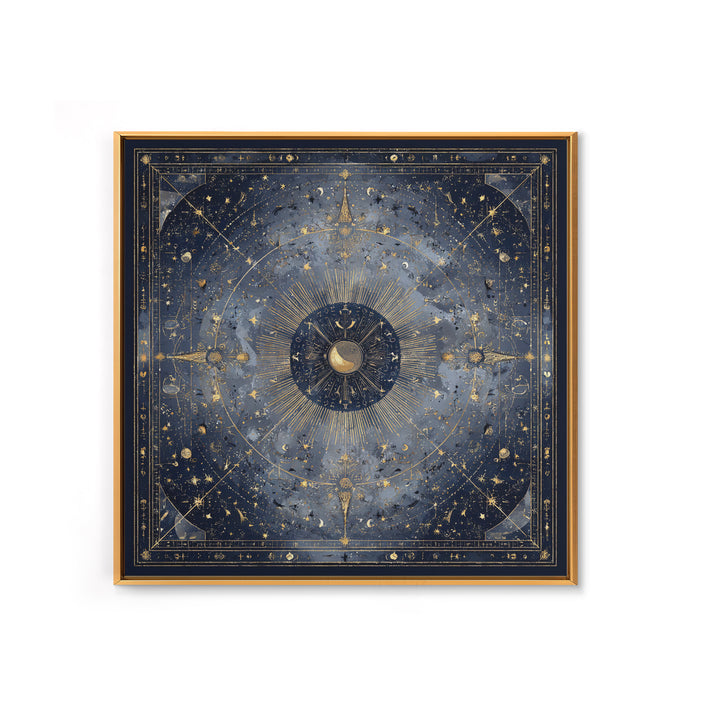 Minimal Moon and Stars Composition Framed Canvas Print, Guest Bedroom Art, Set of 3 Wall Art, Bedroom Decor, Fine Art, Guest, GBA-1x1-64