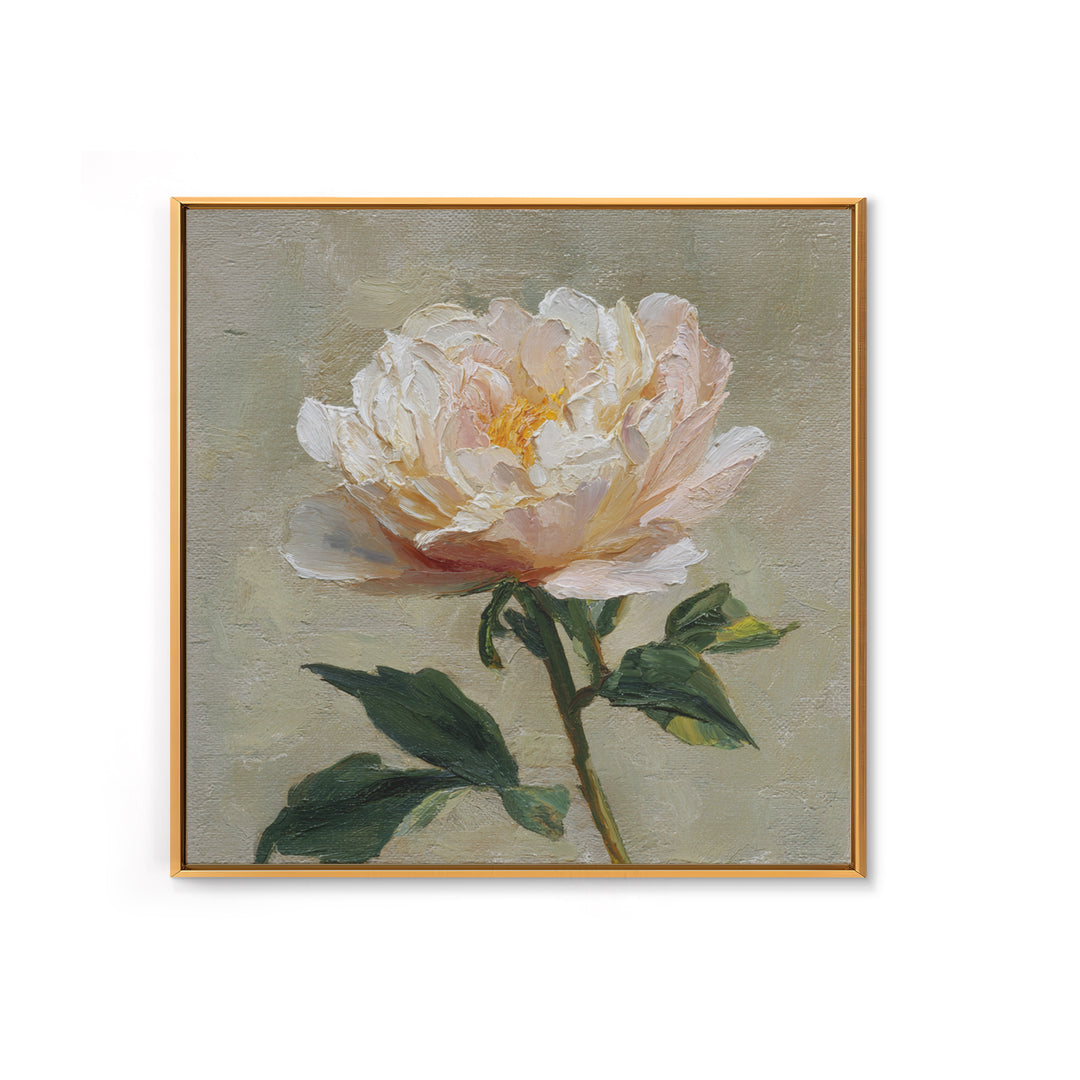 Neutral Peony Painting Canvas Print, Guest Bedroom Art, Textured Painting, Bedroom Decor, Fine Art, Guest, Wall Art Prints, GBA-1x1-81