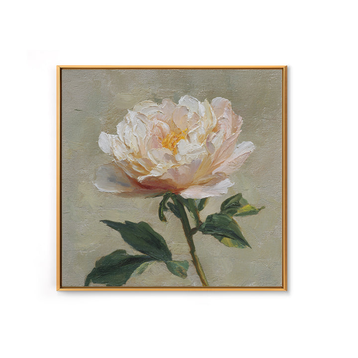 Neutral Peony Painting Canvas Print, Guest Bedroom Art, Textured Painting, Bedroom Decor, Fine Art, Guest, Wall Art Prints, GBA-1x1-81