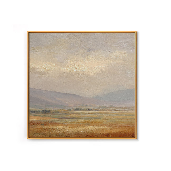 Gentle Rain over Distant Hills Framed Canvas Print, Guest Bedroom Art, Digital Prints, Bedroom Decor, Fine Art, Guest, GBA-1x1-96