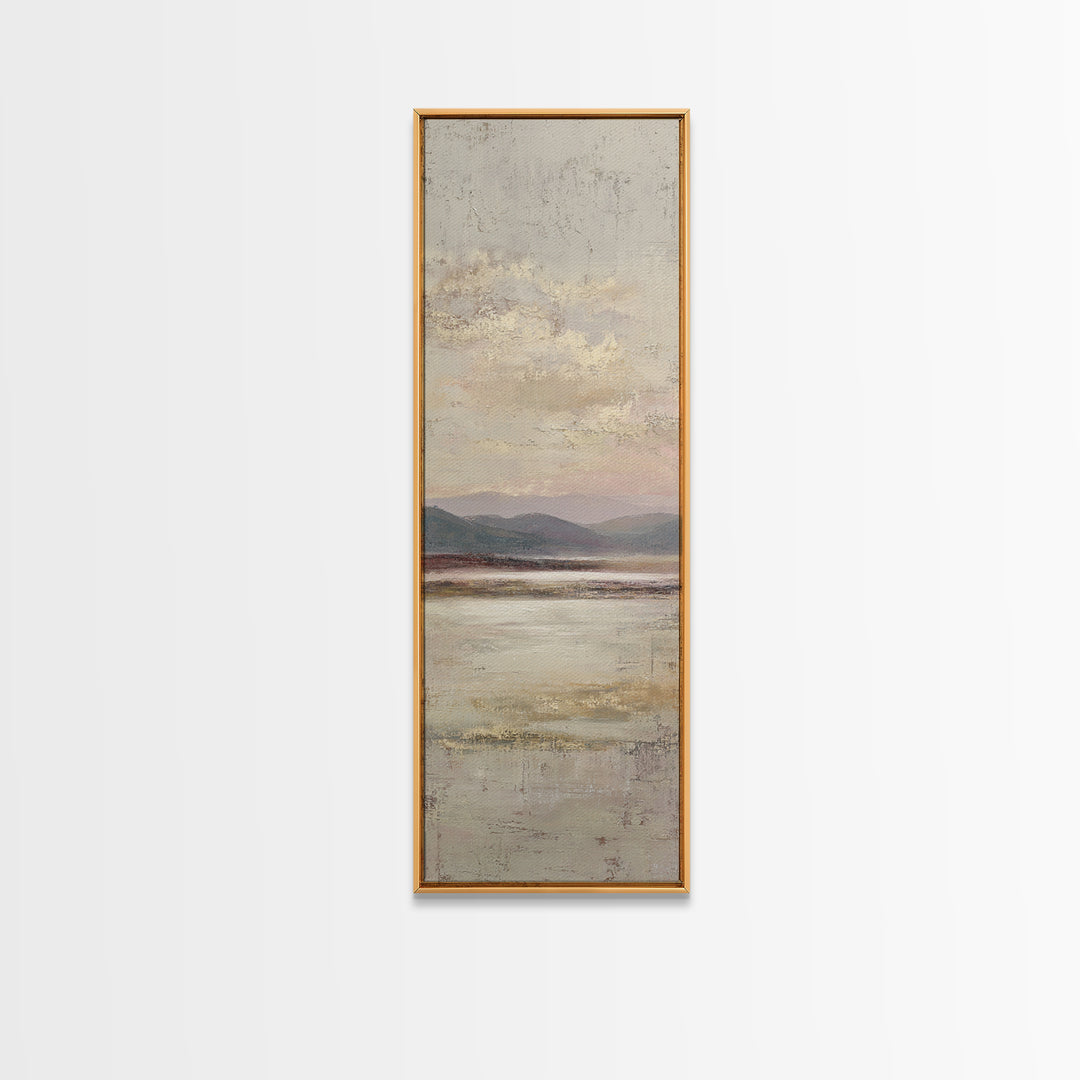 Gentle Rain over Distant Hills Canvas Print, Guest Bedroom Art, Boho Decor, Bedroom Decor, Oil Painting, Guest, Digital Prints, GBA-1x3-12