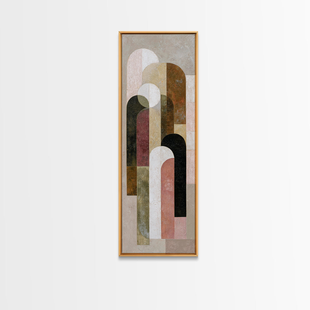 Warm Abstract Arches Framed Canvas Print, Guest Bedroom Art, Home Decor, Bedroom Decor, Fine Art, Guest, Printable Art, GBA-1x3-15
