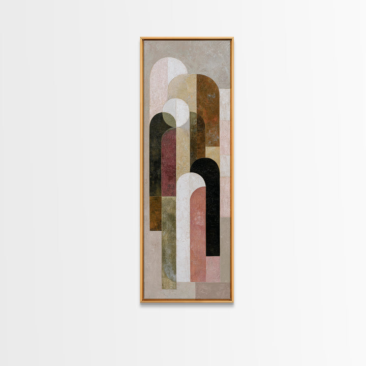 Warm Abstract Arches Framed Canvas Print, Guest Bedroom Art, Home Decor, Bedroom Decor, Fine Art, Guest, Printable Art, GBA-1x3-15