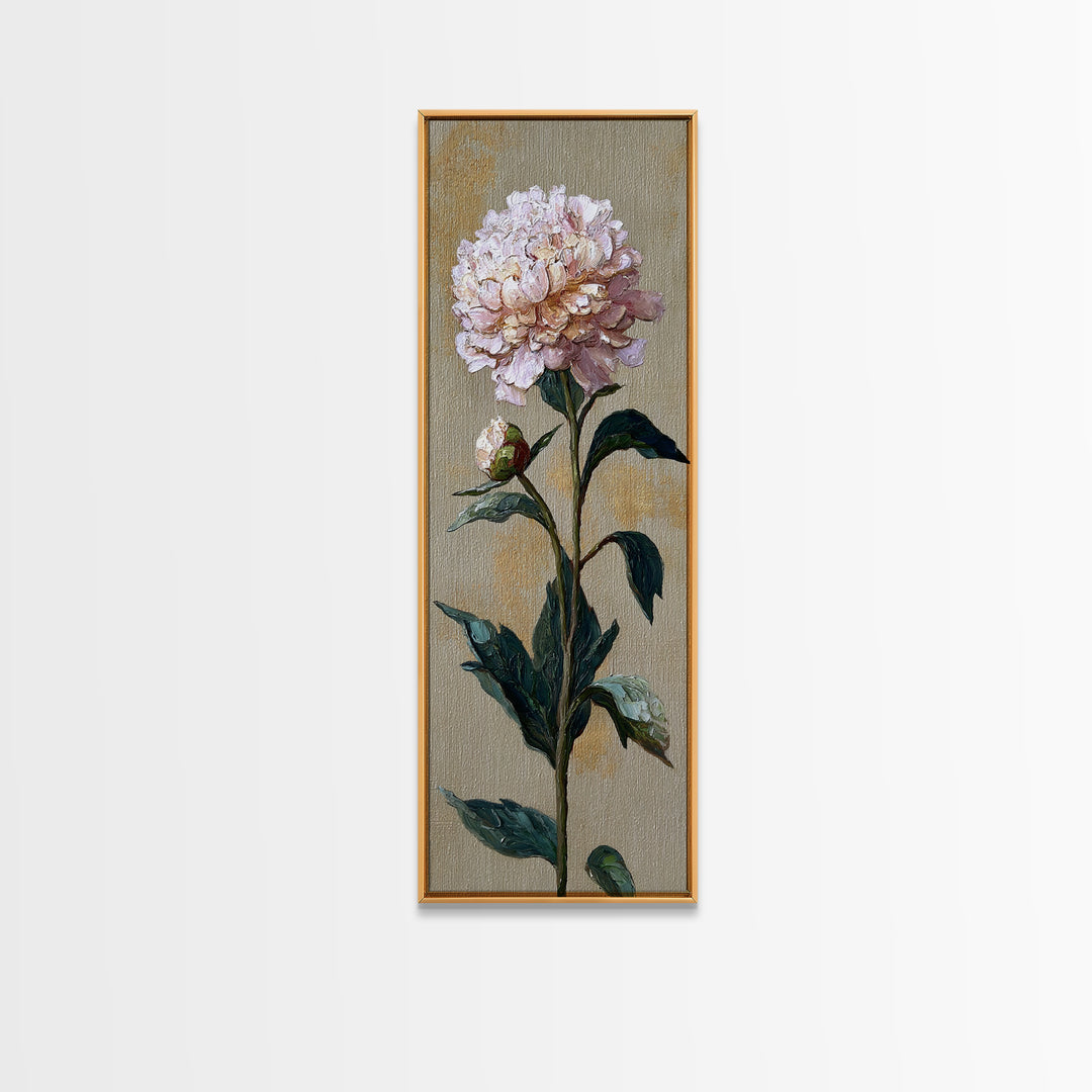 Neutral Peony Painting Canvas Print, Guest Bedroom Art, Gallery Decor, Bedroom Decor, Abstract Art, Guest, Contemporary Art, GBA-1x3-21