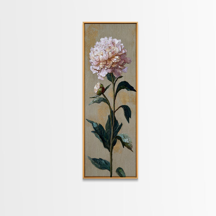 Neutral Peony Painting Canvas Print, Guest Bedroom Art, Gallery Decor, Bedroom Decor, Abstract Art, Guest, Contemporary Art, GBA-1x3-21