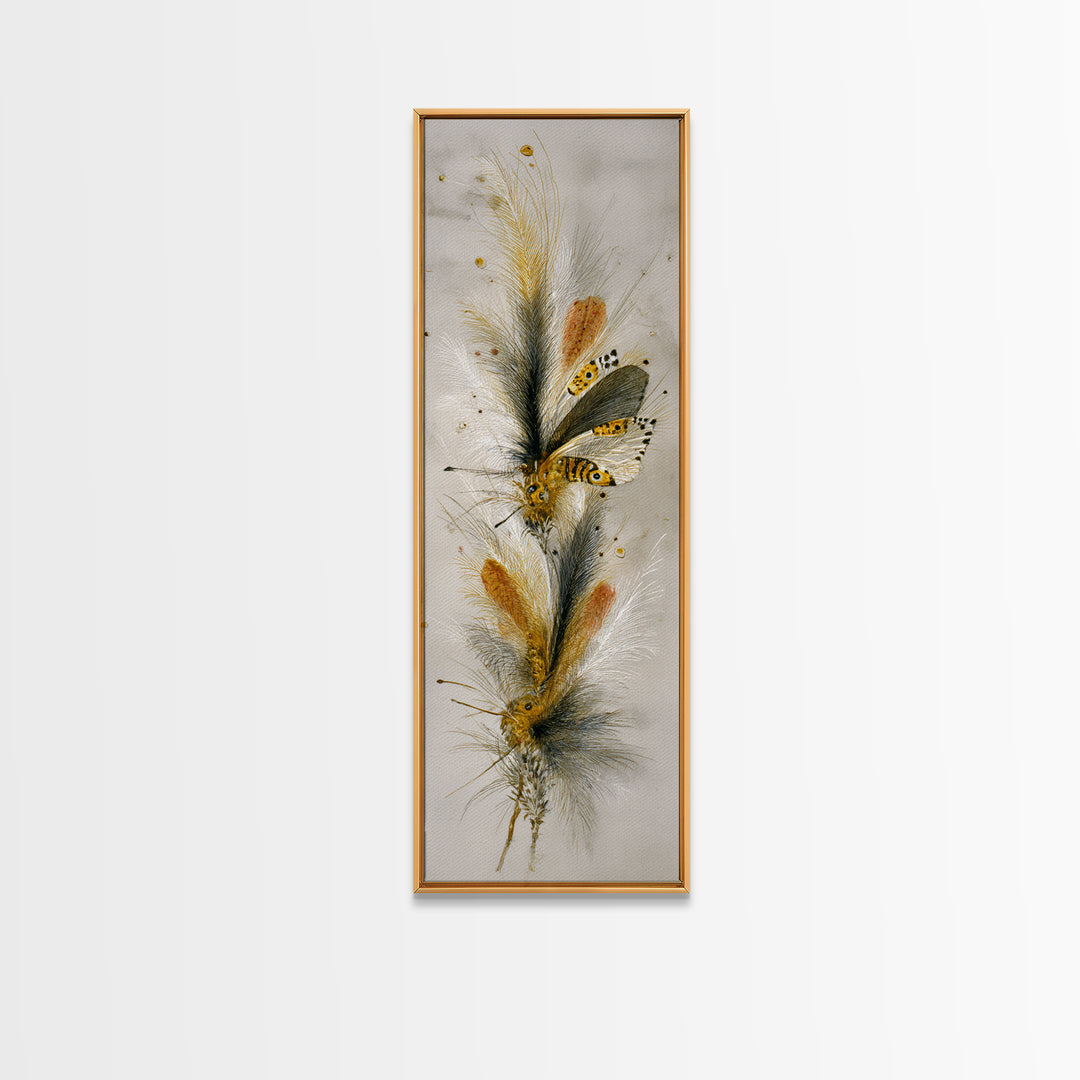 Garden Butterfly and Flowers Specimen Study Canvas Print, Guest Bedroom Art, Wall Art, Bedroom Decor, Fine Art, Guest, GBA-1x3-35