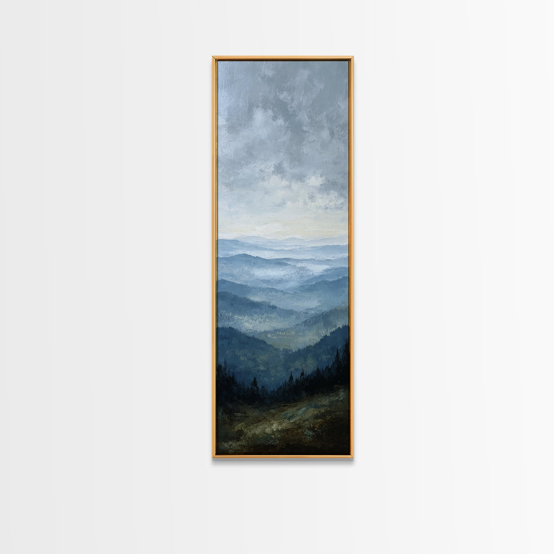 Soft Mountain Horizon Canvas Print, Guest Bedroom Art, Printable Wall Art, Bedroom Decor, Fine Art, Guest, Bedroom Wall Decor, GBA-1x3-43