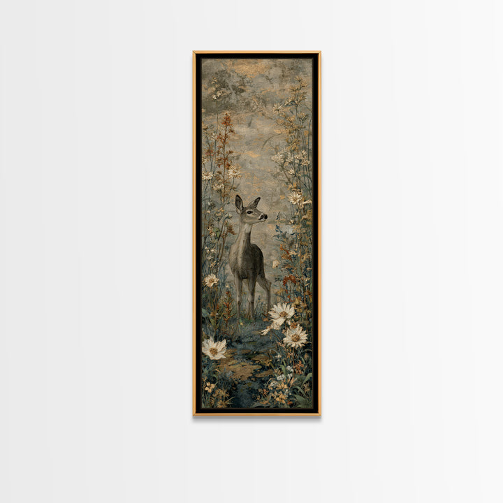 Sunlit Meadow with Delicate Flowers Canvas Print, Guest Bedroom Art, Living Room Decor, Bedroom Decor, Fine Art, Guest, GBA-1x3-51