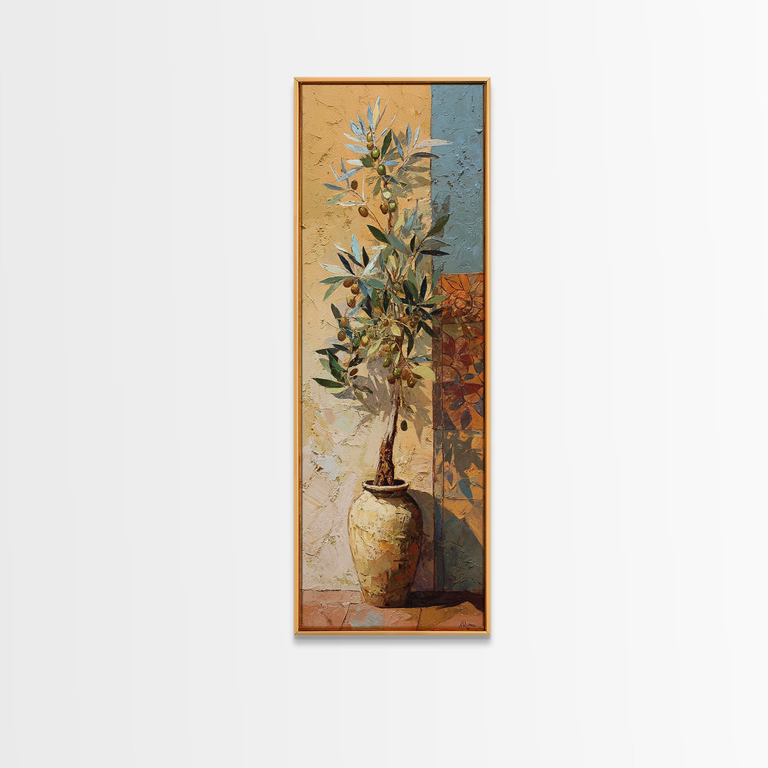 Olive Branch Still Life Framed Canvas Print, Guest Bedroom Art, Modern Decor, Bedroom Decor, Fine Art, Guest, Home Decor, GBA-1x3-53