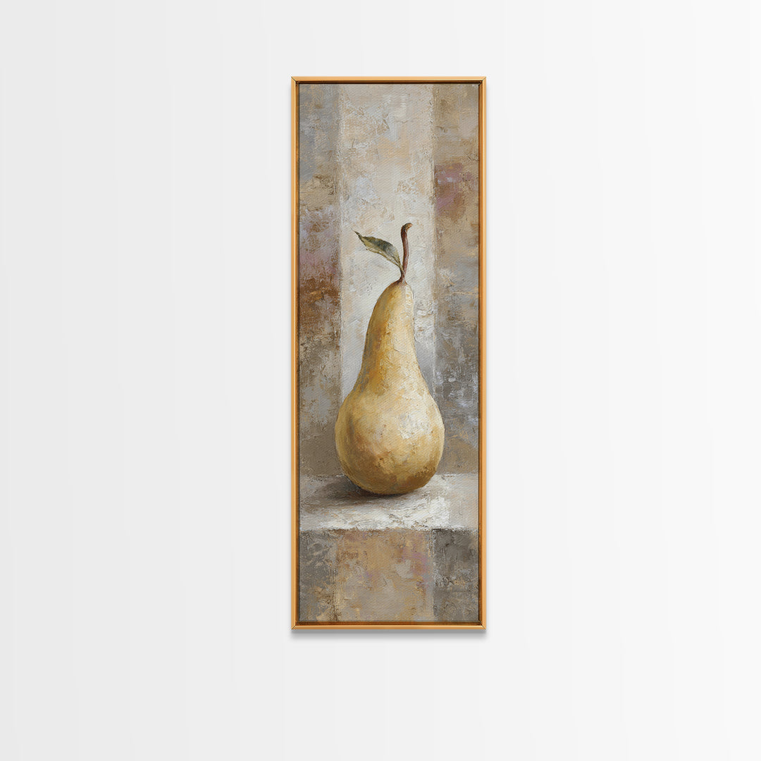 Classic Pear Still Life for Cozy Hospitality Canvas Print, Guest Bedroom Art, Printable Wall Art, Bedroom Decor, Guest, GBA-1x3-56