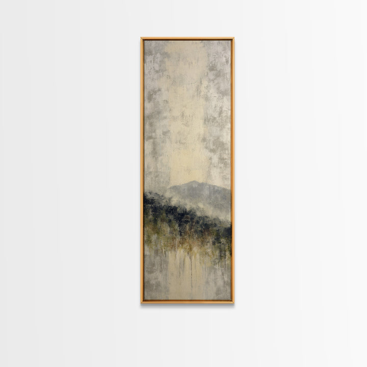 Gentle Rain over Distant Hills Canvas Print, Guest Bedroom Art, Bedroom Decor, Abstract Art, Guest, Living Room Decor, GBA-1x3-60