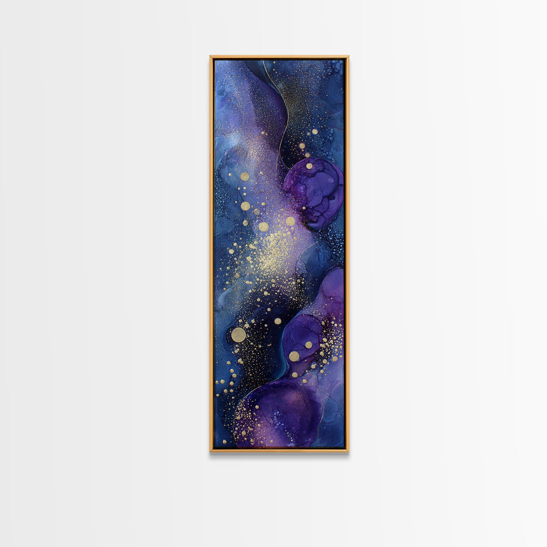 Minimal Moon and Stars Composition Framed Canvas Print, Guest Bedroom Art, New Home Gift, Bedroom Decor, Oil Painting, Guest, GBA-1x3-76