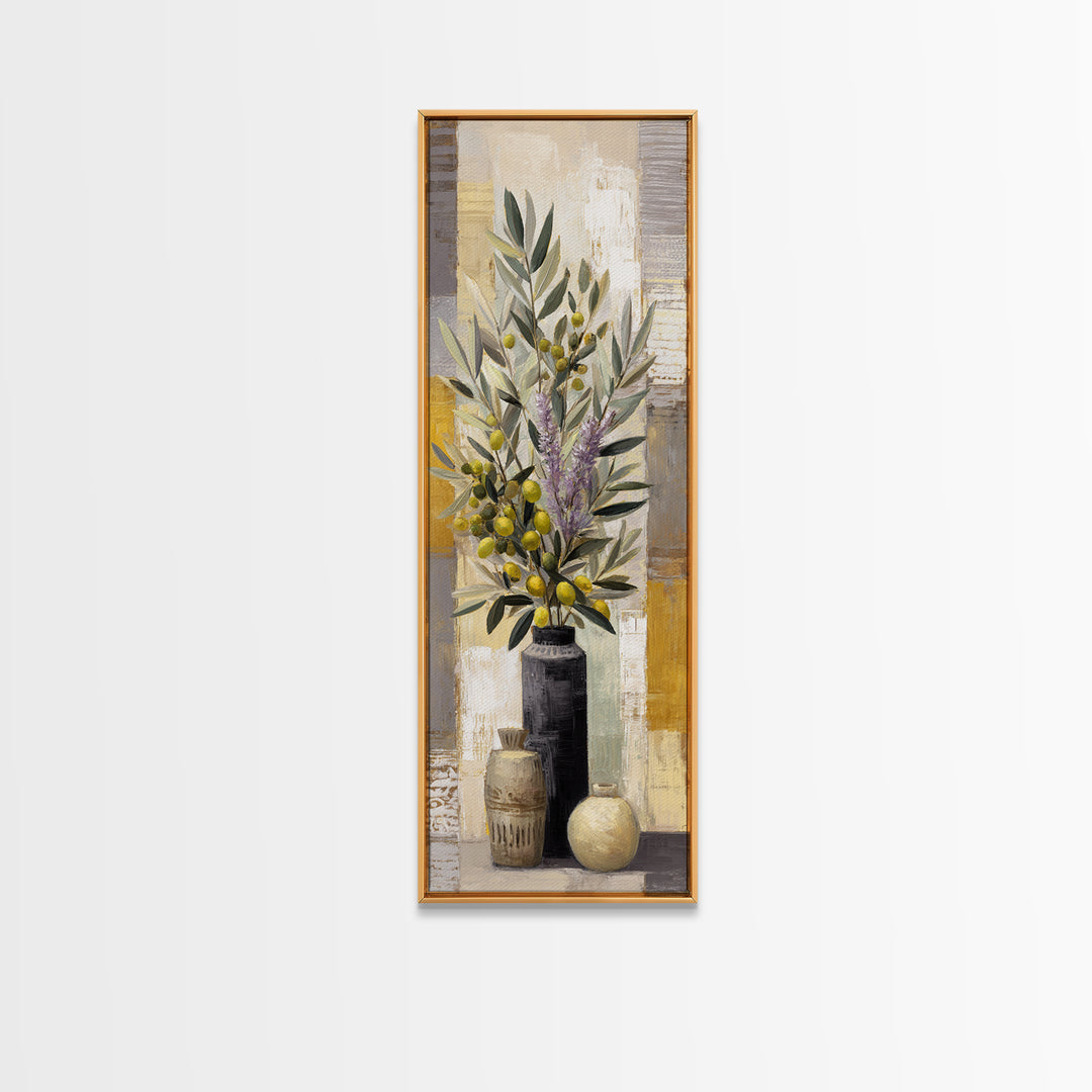 Olive Branch Still Life Canvas Print, Guest Bedroom Art, Art Print, Bedroom Decor, Fine Art, Guest, Home, Printable Wall Art, GBA-1x3-77