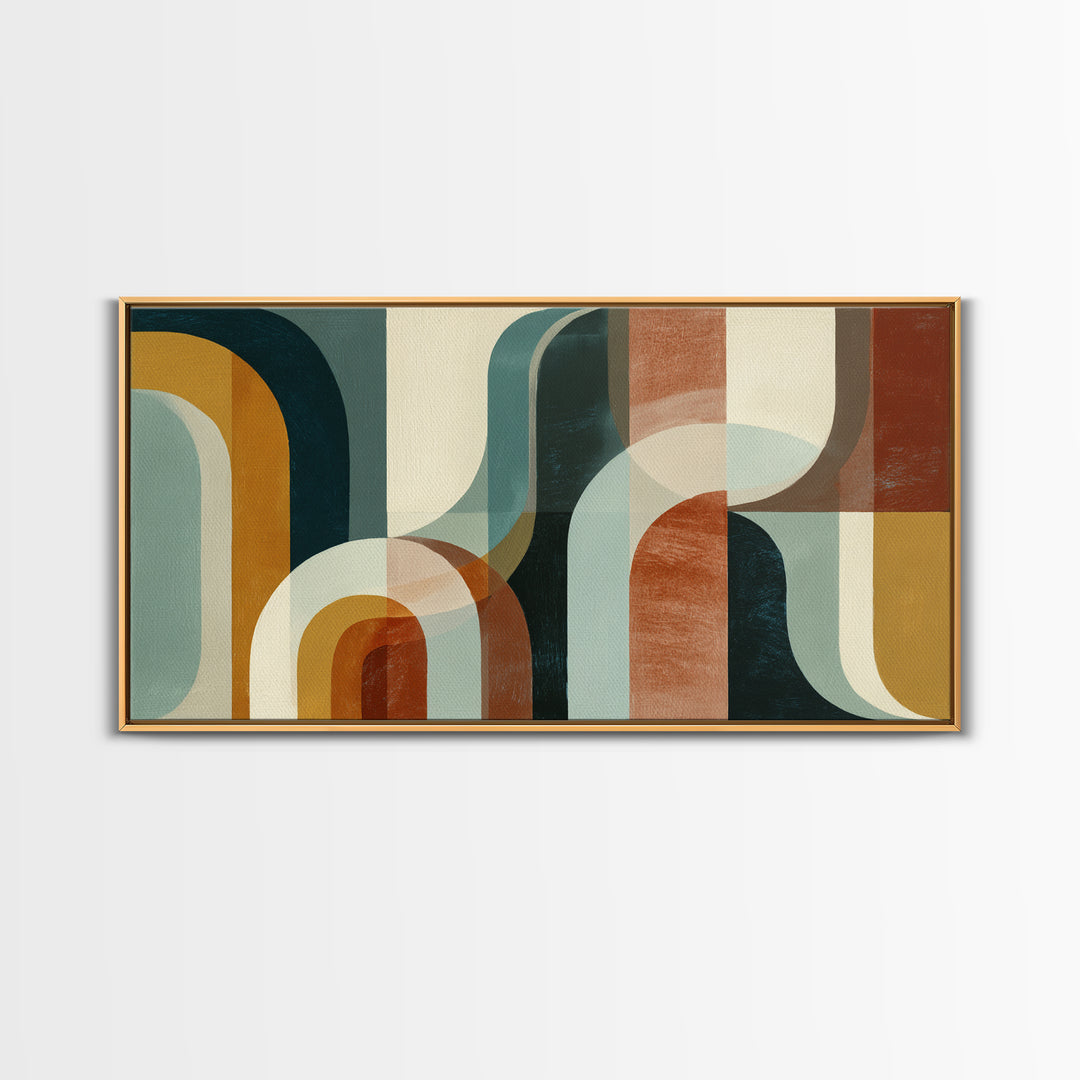 Warm Abstract Arches Framed Canvas Print, Guest Bedroom Art, Print, Bedroom Decor, Abstract Art, Guest, Living Room Wall Art, GBA-2x1-23