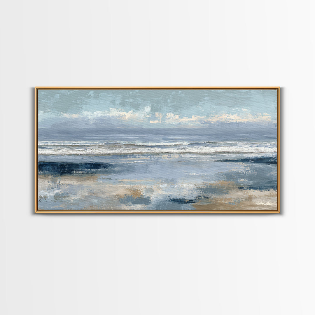 Coastal Dunes in Pale Blue and Sand Canvas Print, Guest Bedroom Art, Home, Bedroom Decor, Fine Art, Guest, Bedroom Wall Art, GBA-2x1-73