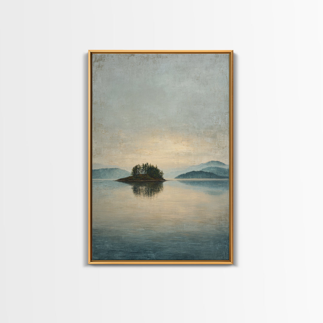 Quiet Lake Landscape at Early Morning Canvas Print, Guest Bedroom Art, Luxury Decor, Bedroom Decor, Fine Art, Guest, Home, GBA-2x3-10