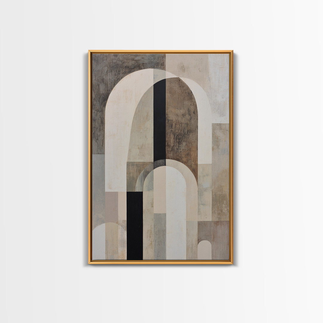 Warm Abstract Arches Framed Canvas Print, Guest Bedroom Art, Wall Decor, Bedroom Decor, Abstract Art, Guest, Living Room Decor, GBA-2x3-59