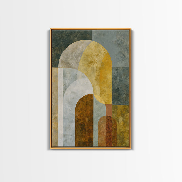Warm Abstract Arches Framed Canvas Print, Guest Bedroom Art, Farmhouse Decor, Bedroom Decor, Fine Art, Guest, Trendy Wall Art, GBA-2x3-83