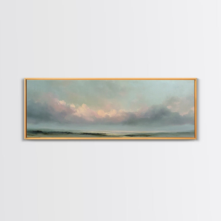Romantic Cloudscape in Blush and Ivory Canvas Print, Guest Bedroom Art, Gallery Decor, Bedroom Decor, Fine Art, Guest, GBA-3x1-3
