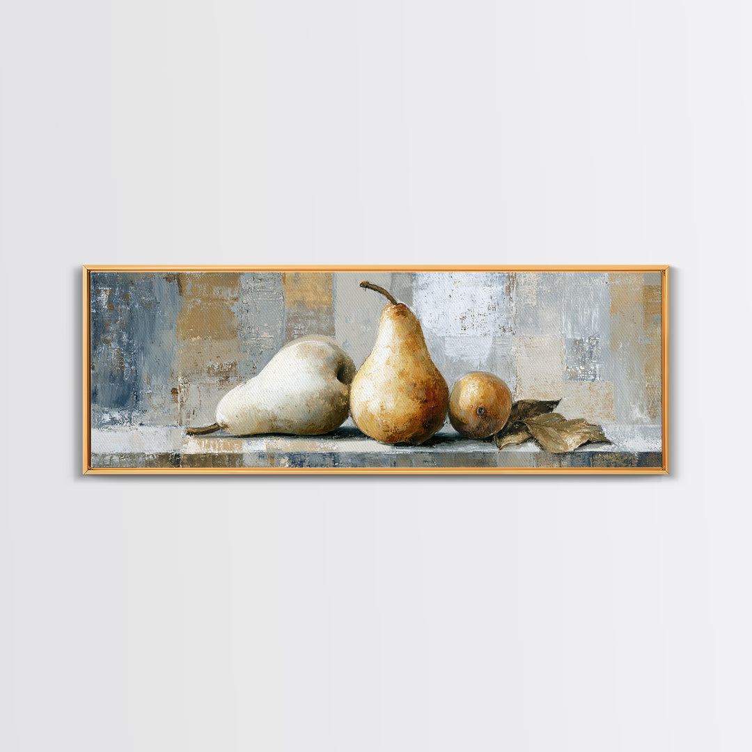 Classic Pear Still Life for Cozy Hospitality Canvas Print, Guest Bedroom Art, Bedroom Prints, Bedroom Decor, Fine Art, Guest, GBA-3x1-36