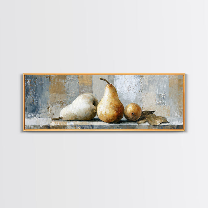 Classic Pear Still Life for Cozy Hospitality Canvas Print, Guest Bedroom Art, Bedroom Prints, Bedroom Decor, Fine Art, Guest, GBA-3x1-36