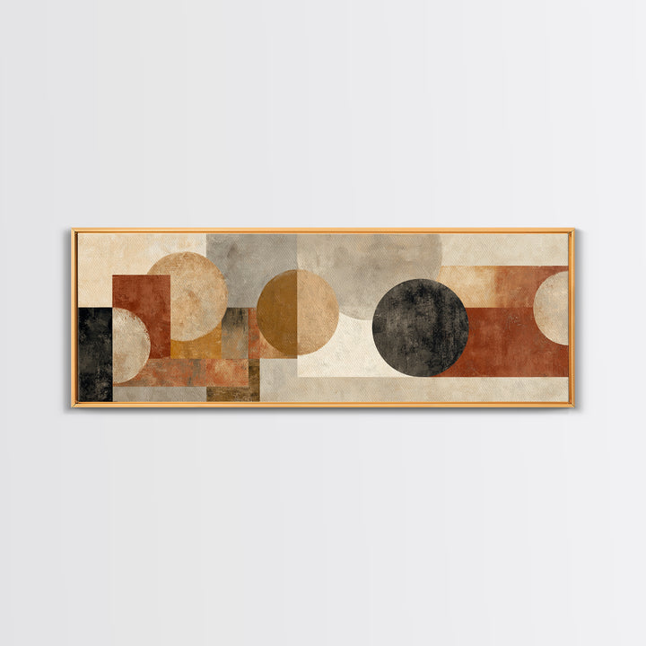 Warm Terracotta Shapes Canvas Print, Guest Bedroom Art, Printable Wall Art, Bedroom Decor, Fine Art, Guest, Bedroom Wall Decor, GBA-3x1-38