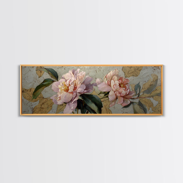 Neutral Peony Painting Canvas Print, Guest Bedroom Art, Bedroom Wall Art, Bedroom Decor, Fine Art, Guest, Neutral Decor, GBA-3x1-49
