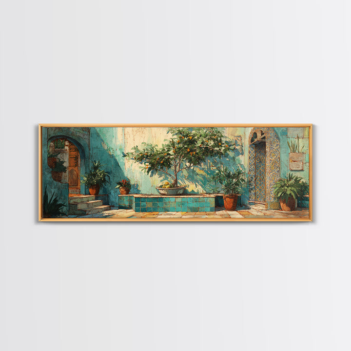 Olive Branch Still Life Framed Canvas Print, Guest Bedroom Art, Cat Wall Art, Bedroom Decor, Watercolor Art, Guest, GBA-3x1-57