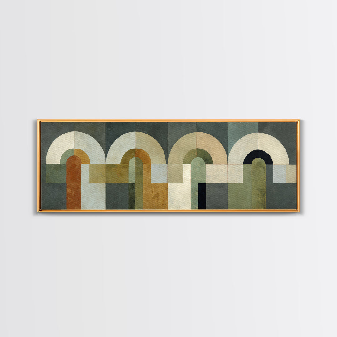 Warm Abstract Arches Framed Canvas Print, Guest Bedroom Art, Printable Wall Art, Bedroom Decor, Guest, Bedroom Wall Decor, GBA-3x1-67