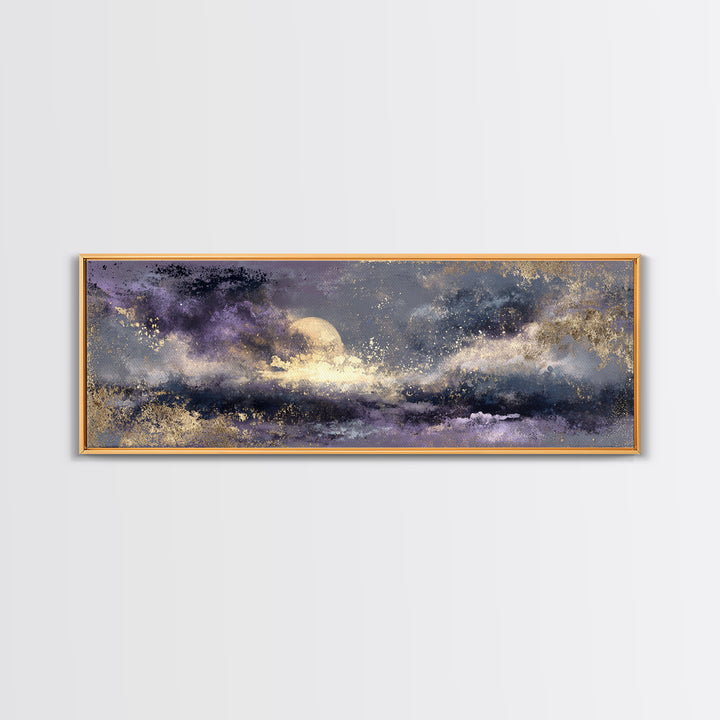 Minimal Moon and Stars Composition Canvas Print, Guest Bedroom Art, Poster, Bedroom Decor, Fine Art, Guest, Farmhouse Decor, GBA-3x1-80