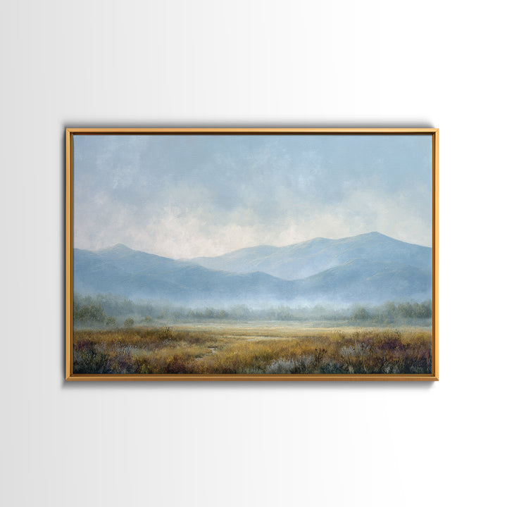 Soft Mountain Horizon Canvas Print, Guest Bedroom Art, Cat Wall Art, Bedroom Decor, Guest, Fine Art Print, Statement Artwork, GBA-3x2-11