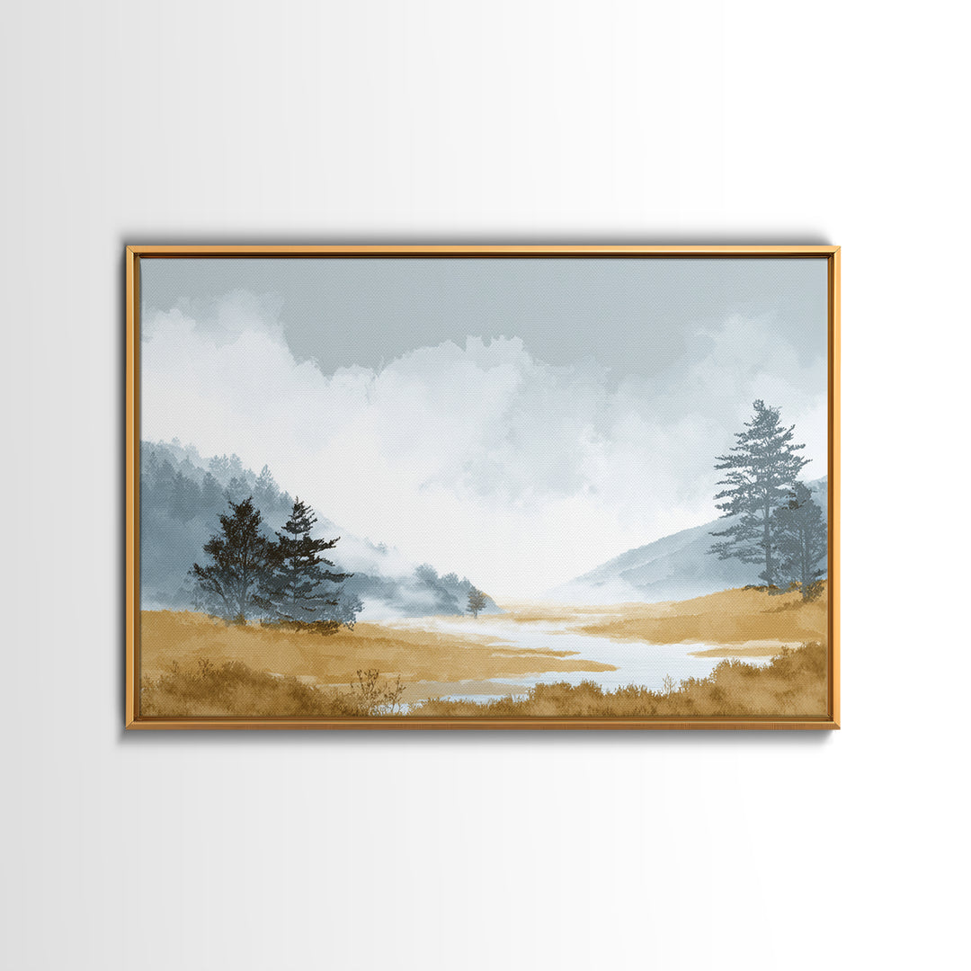Monochrome Forest Silhouette Canvas Print, Guest Bedroom Art, Pink Wall Art, Bedroom Decor, Fine Art, Guest, New Home, GBA-3x2-17