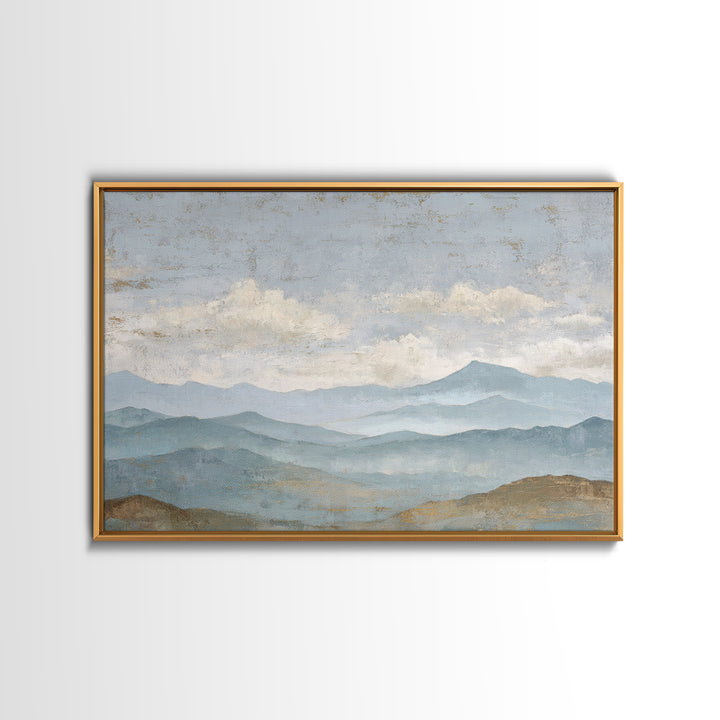 Gentle Rain over Distant Hills Canvas Print, Guest Bedroom Art, Pink Wall Art, Bedroom Decor, Abstract Art, Guest, New Home, GBA-3x2-52