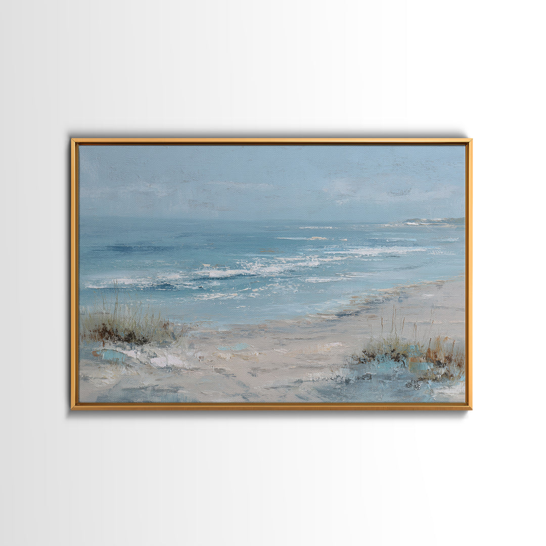 Coastal Dunes in Pale Blue and Sand Canvas Print, Guest Bedroom Art, Bedroom Wall Decor, Bedroom Decor, Fine Art, Guest, GBA-3x2-57