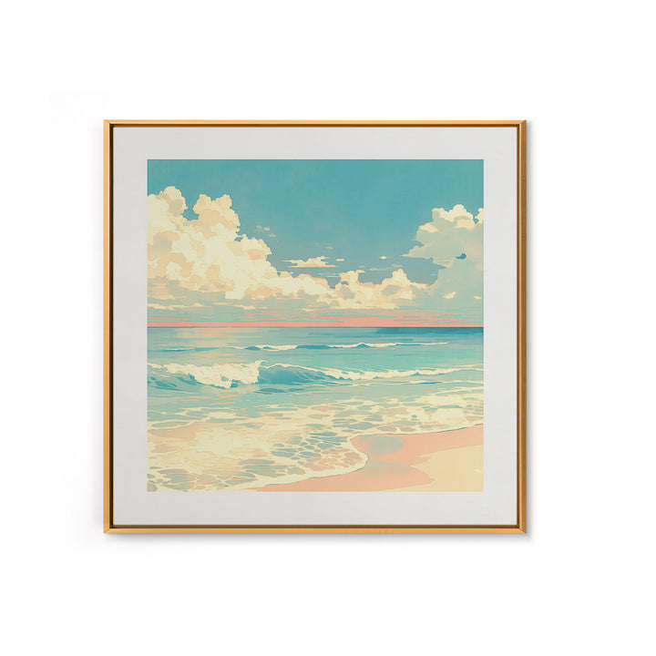 Coastal Water Study Canvas Print, General Fine Art, Poster, Living Room Decor, Fine Art, Wall Art Prints, Mid Century Modern, GEN-1x1-77