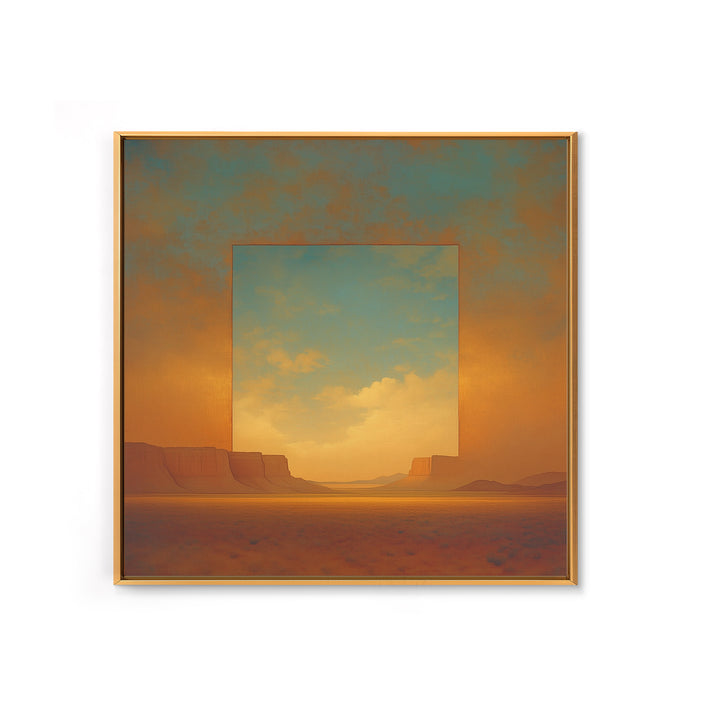 Serene Desert Horizon Canvas Print, General Fine Art, Contemporary Art, Living Room Decor, Fine Art, Digital Art, GEN-1x1-89