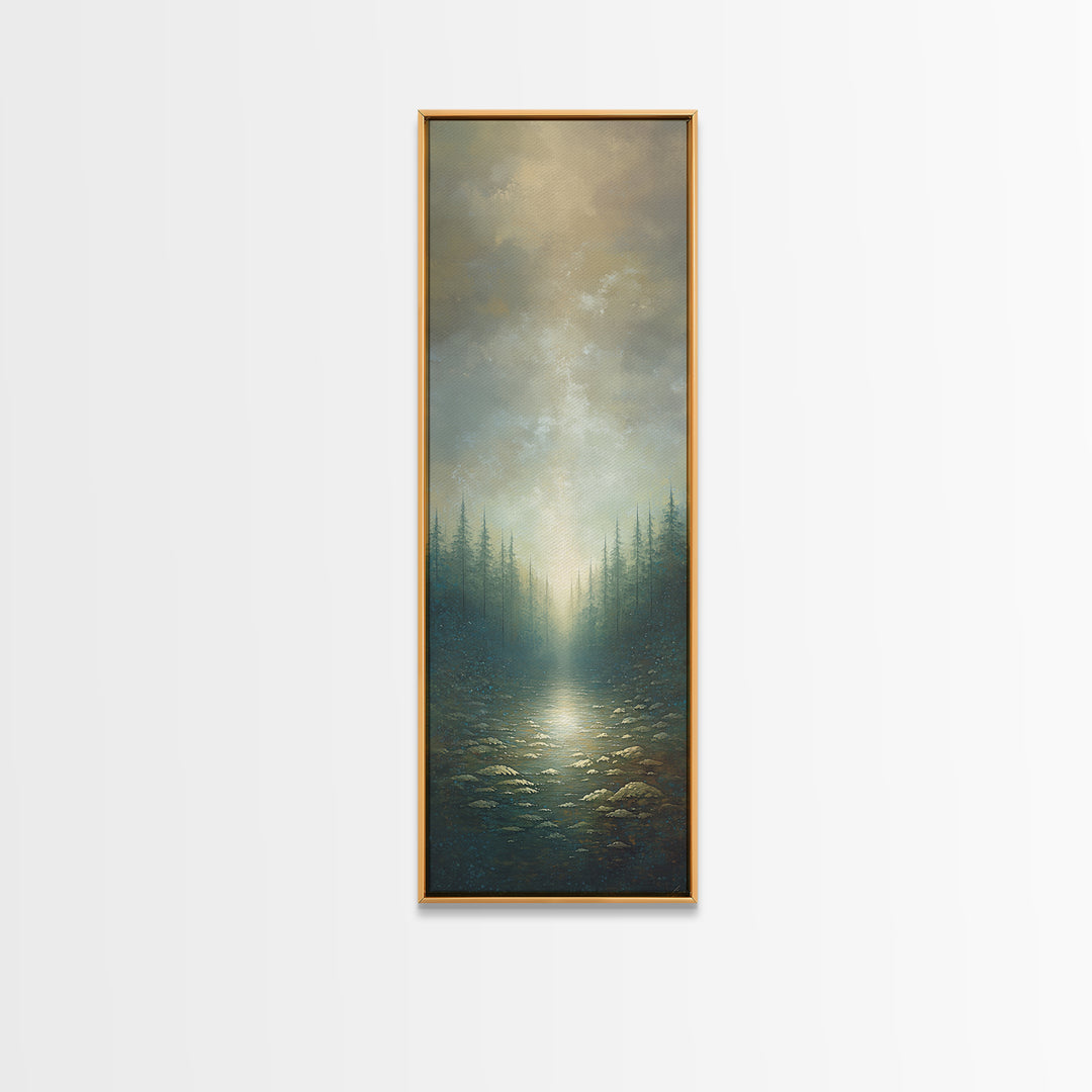 Quiet Abstract River Shape Canvas Print, General Fine Art, Wall Art, Living Room Decor, Abstract Art, Printable, GEN-1x3-12