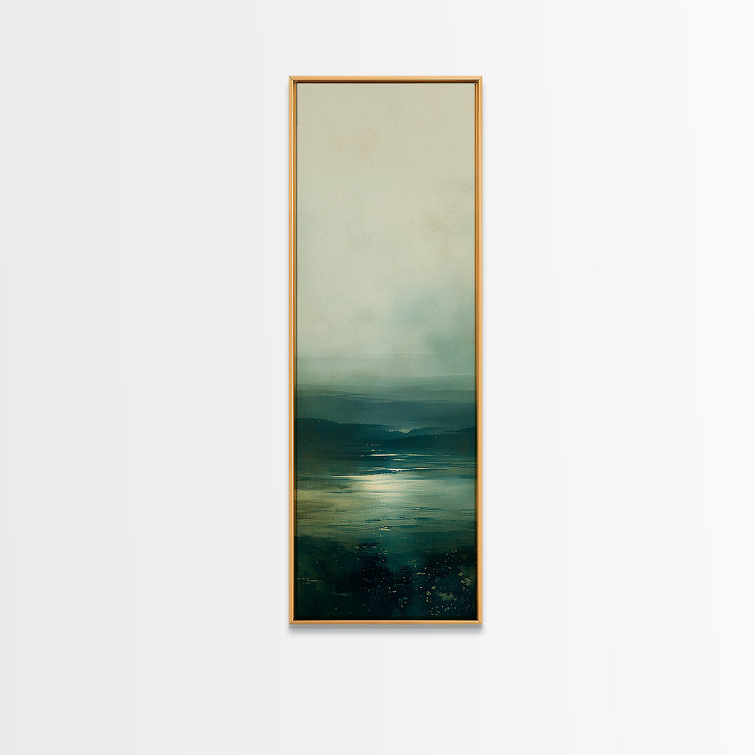 Quiet Abstract Landscape Canvas Print, General Fine Art, Minimalist Decor, Living Room Decor, Oil Painting, Art Print, GEN-1x3-13