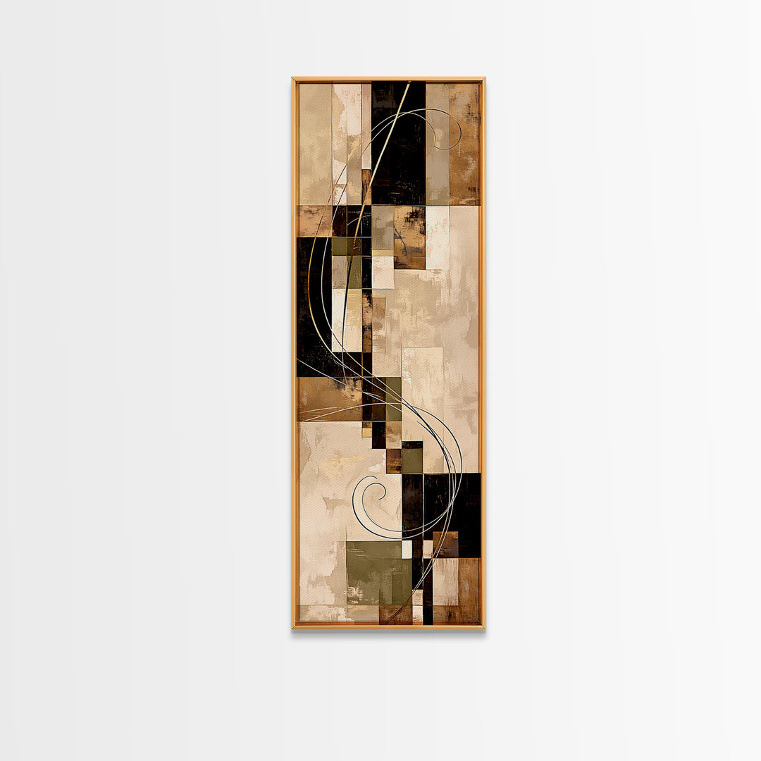 Earthy Plaster Texture Abstract Canvas Print, General Fine Art, Canvas, Living Room Decor, Abstract Art, Canvas Art, GEN-1x3-27