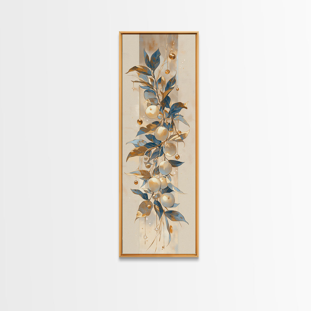 Simple Still Life of Fruit and Linen Canvas Print, General Fine Art, Art, Living Room Decor, Abstract Art, Mid Century Modern, GEN-1x3-28