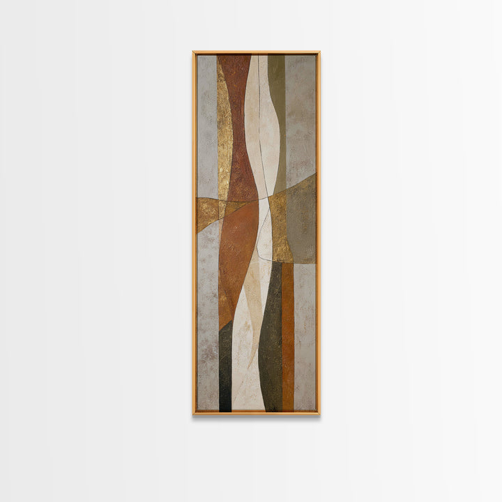 Earthy Plaster Texture Abstract Framed Canvas Print, General Fine Art, Print, Living Room Decor, Abstract Art, GEN-1x3-3