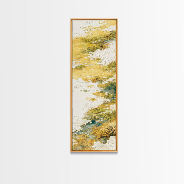 Elegant Ink Wash Landscape Canvas Print, General Fine Art, Wall Decor, Living Room Decor, Fine Art, Original Painting, GEN-1x3-32