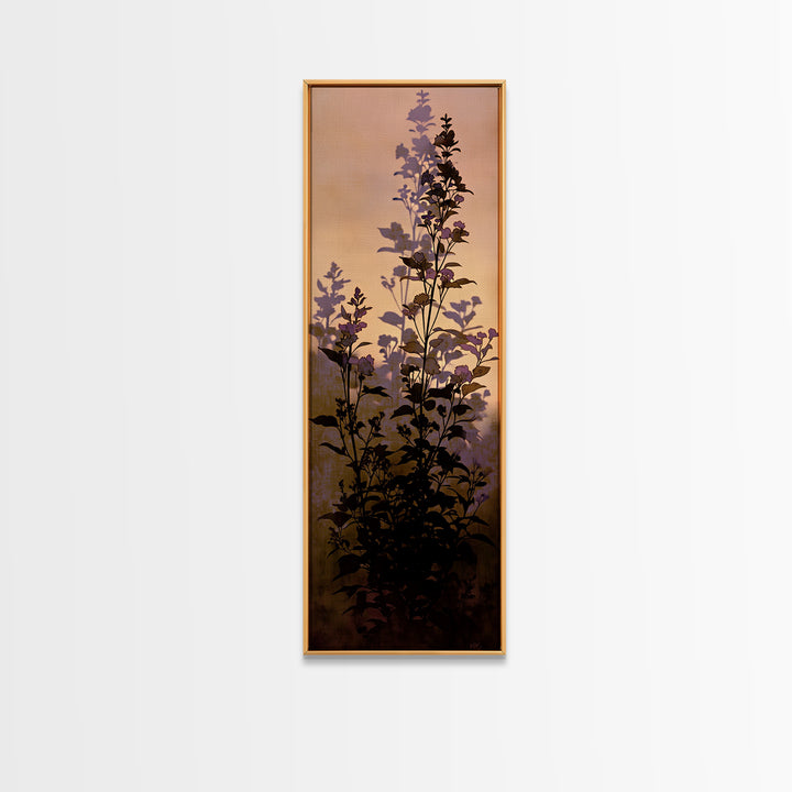 Botanical Silhouette Series Canvas Print, General Fine Art, Original Painting, Living Room Decor, Oil Painting, GEN-1x3-33