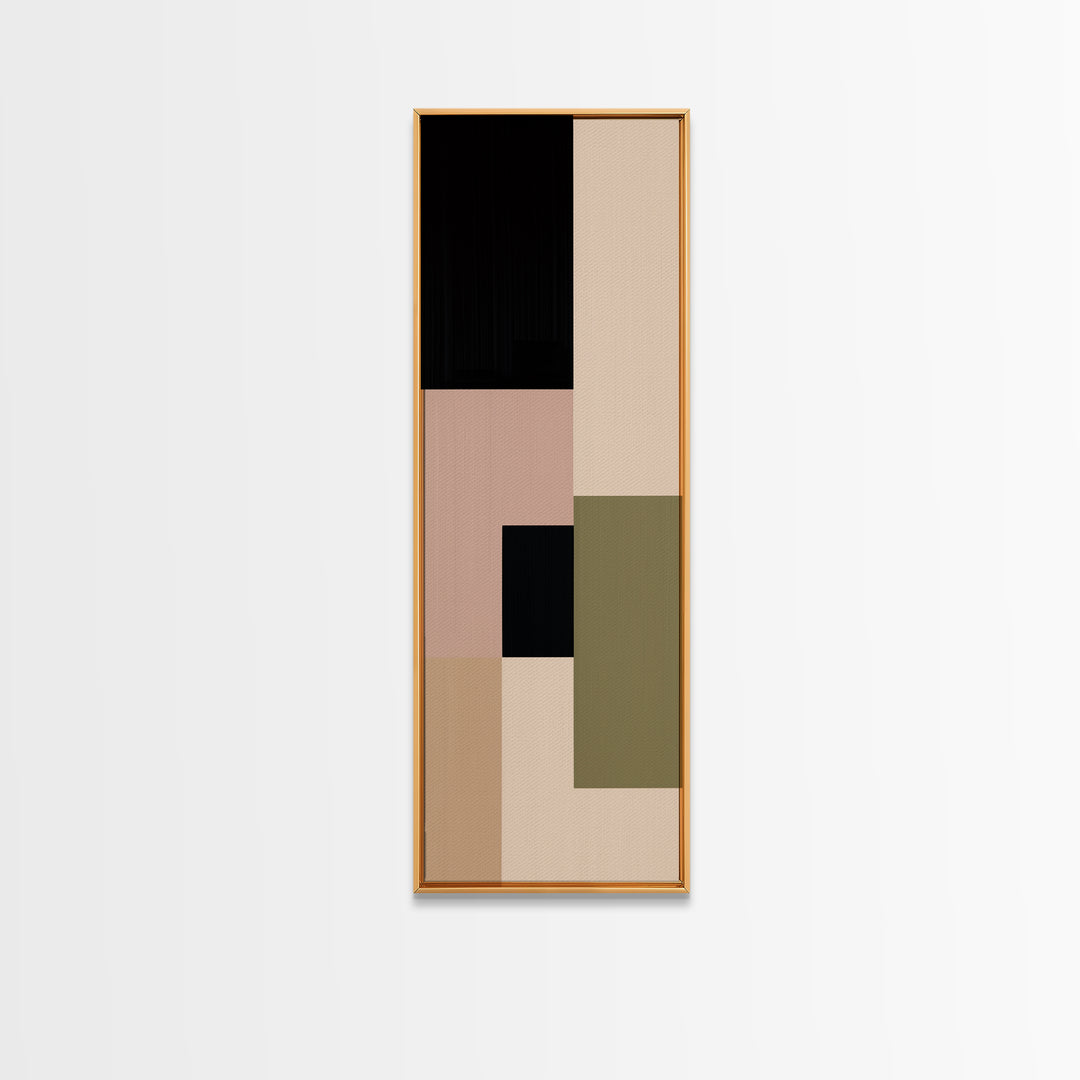 Modern Geometric Composition Framed Canvas Print, General Fine Art, Modern Decor, Living Room Decor, Abstract Art, GEN-1x3-46