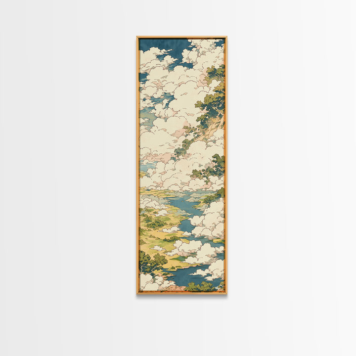 Romantic Cloudscape with Blush and Cream Tones Canvas Print, General Fine Art, Bedroom Decor, Living Room Decor, GEN-1x3-54